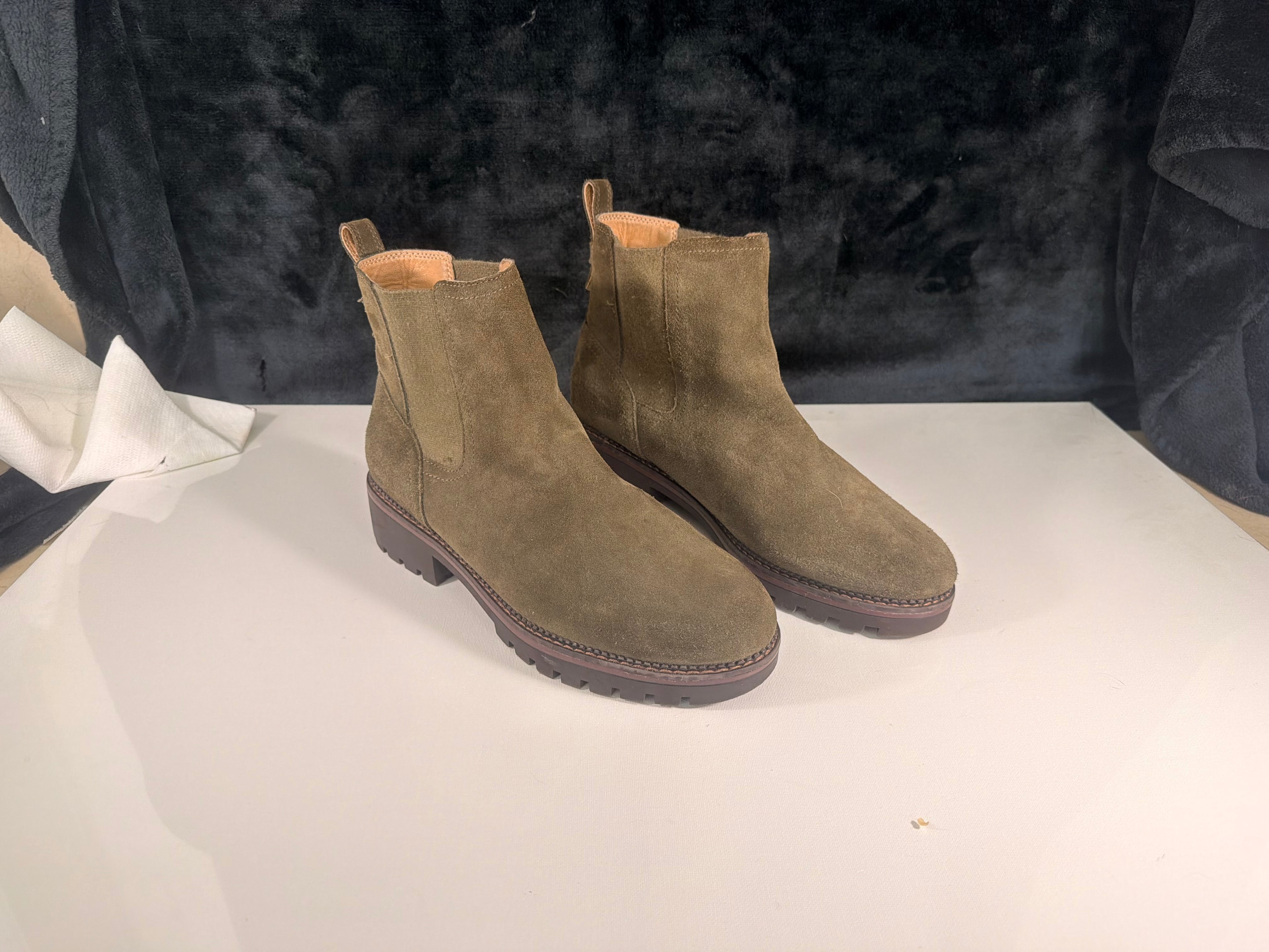 Crown Vintage Chelsea Dark Green Boots Men Size 11 *used*